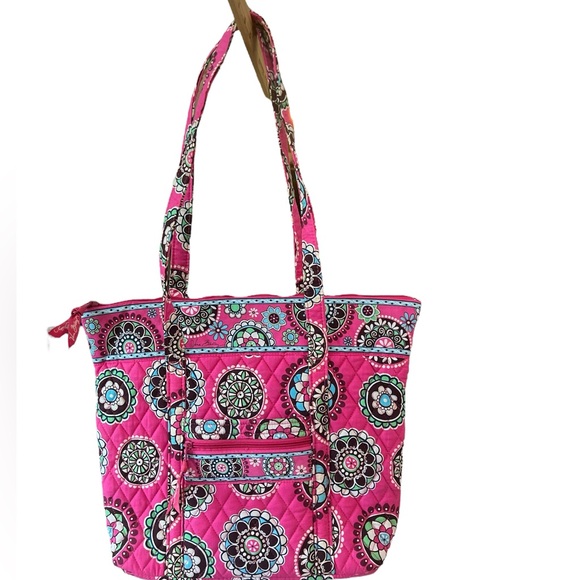 Vera Bradley, pink pattern tote - Picture 1 of 7